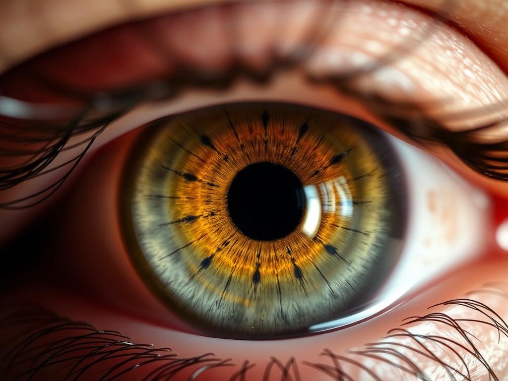 Iris analysis showing stress indicators according to Bernard Jensen Iridology Iris analysis showing stress indicators according to Bernard Jensen Iridology