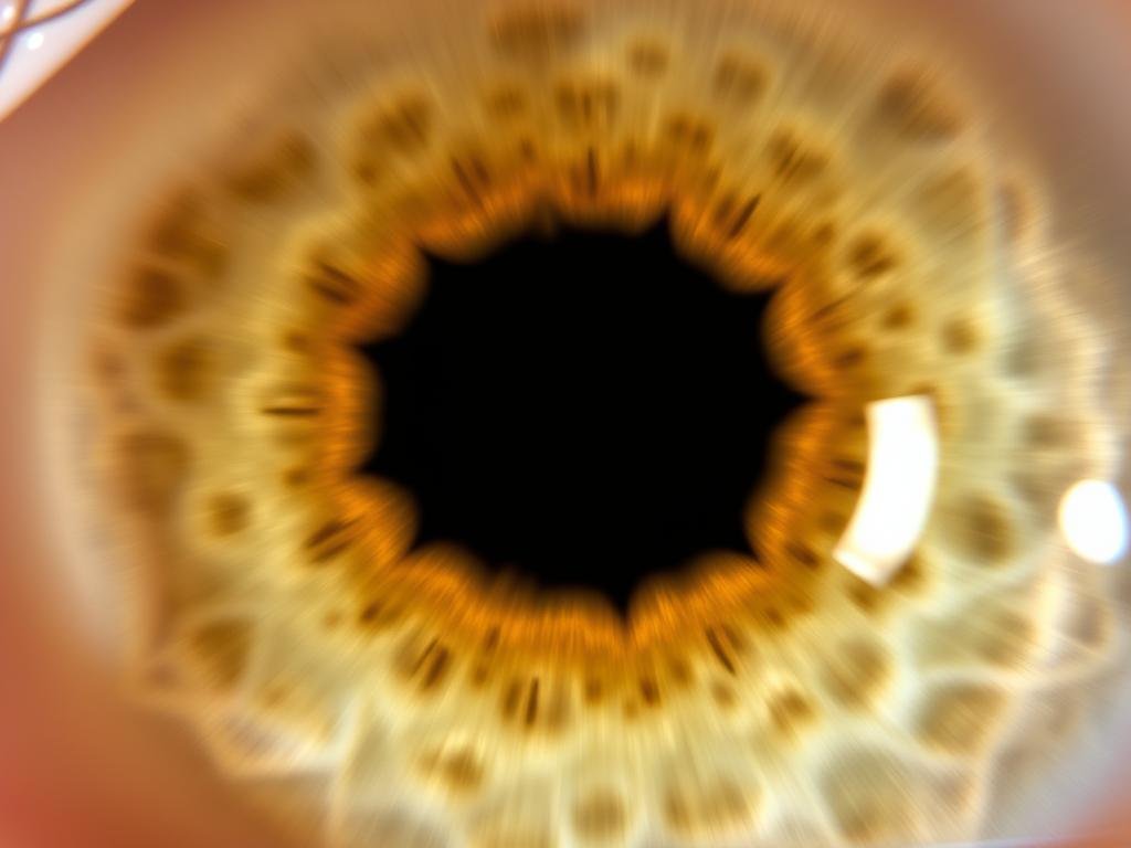 Iris image showing lymphatic system congestion