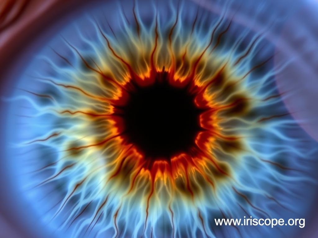 Iris patterns related to circulatory system health