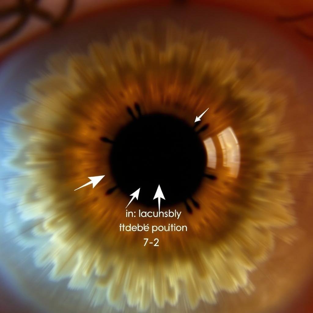 Iris photograph showing digestive zone markings according to Bernard Jensen Iridology Iris photograph showing digestive zone markings according to Bernard Jensen Iridology