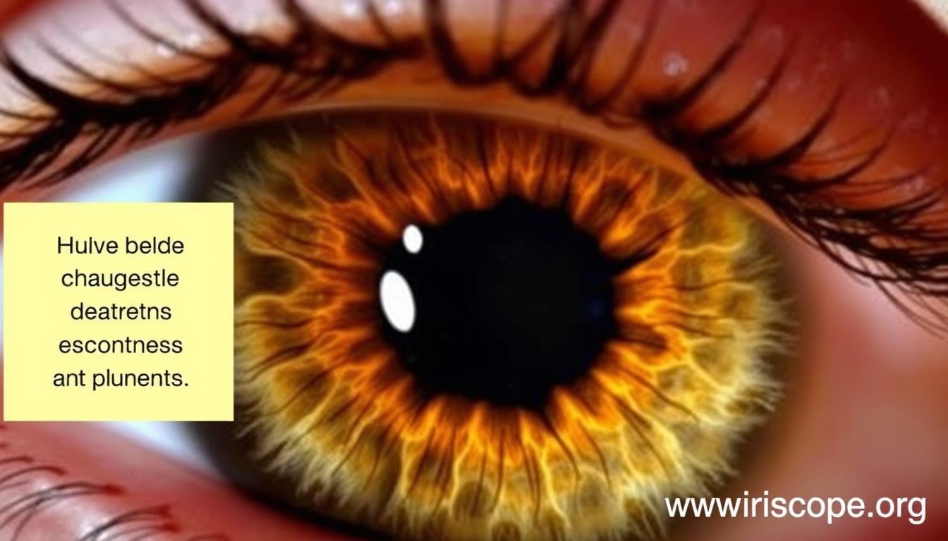 Iris showing stress patterns identified by an Iridologist