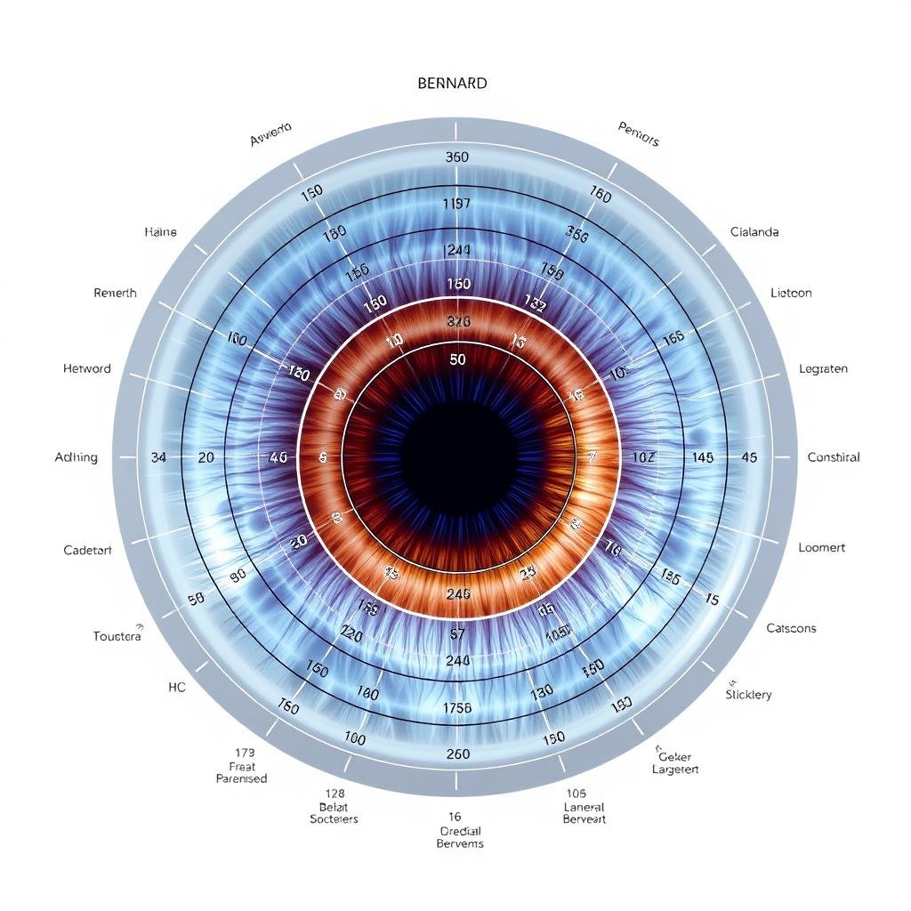 Jensen's iris zone mapping system Jensen's iris zone mapping system