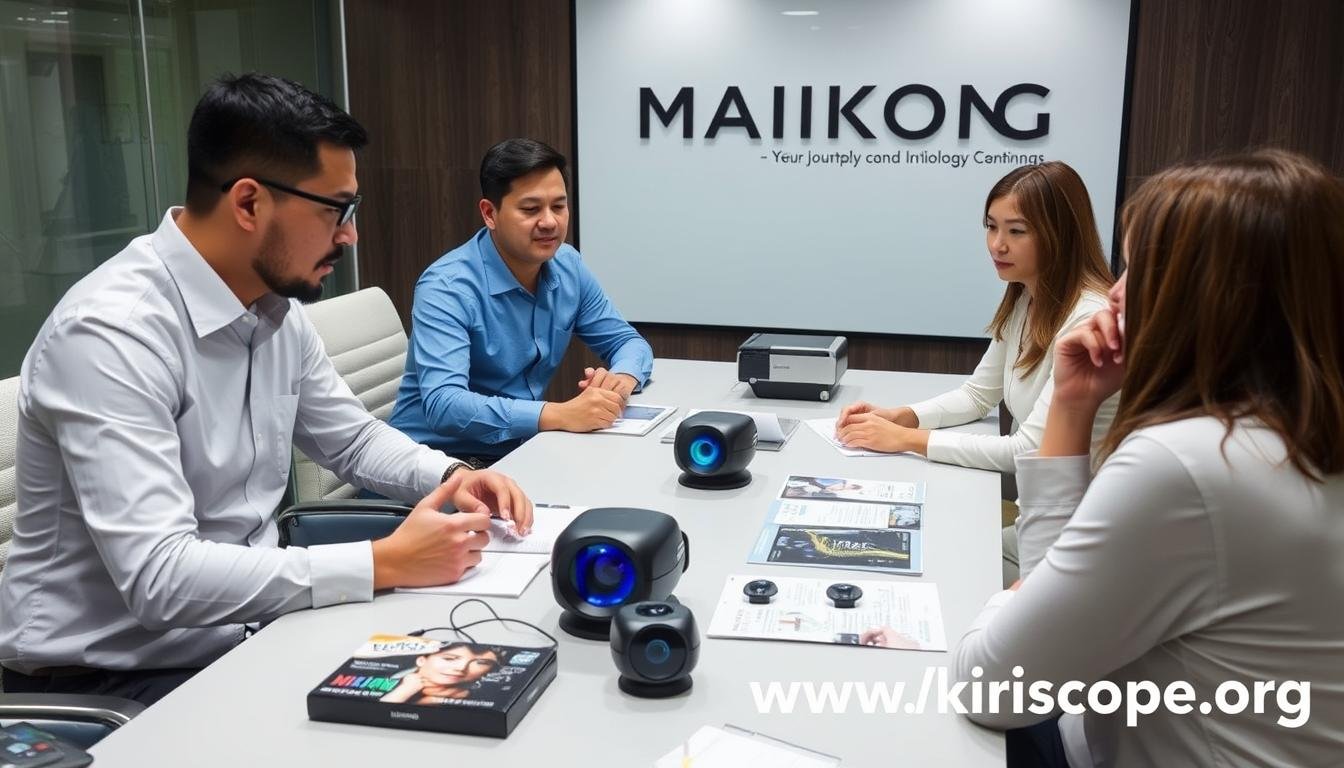 MAIKONG distributor meeting showing product customization options MAIKONG distributor meeting showing product customization options