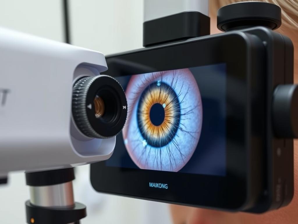 MAIKONG iridology camera capturing detailed iris images