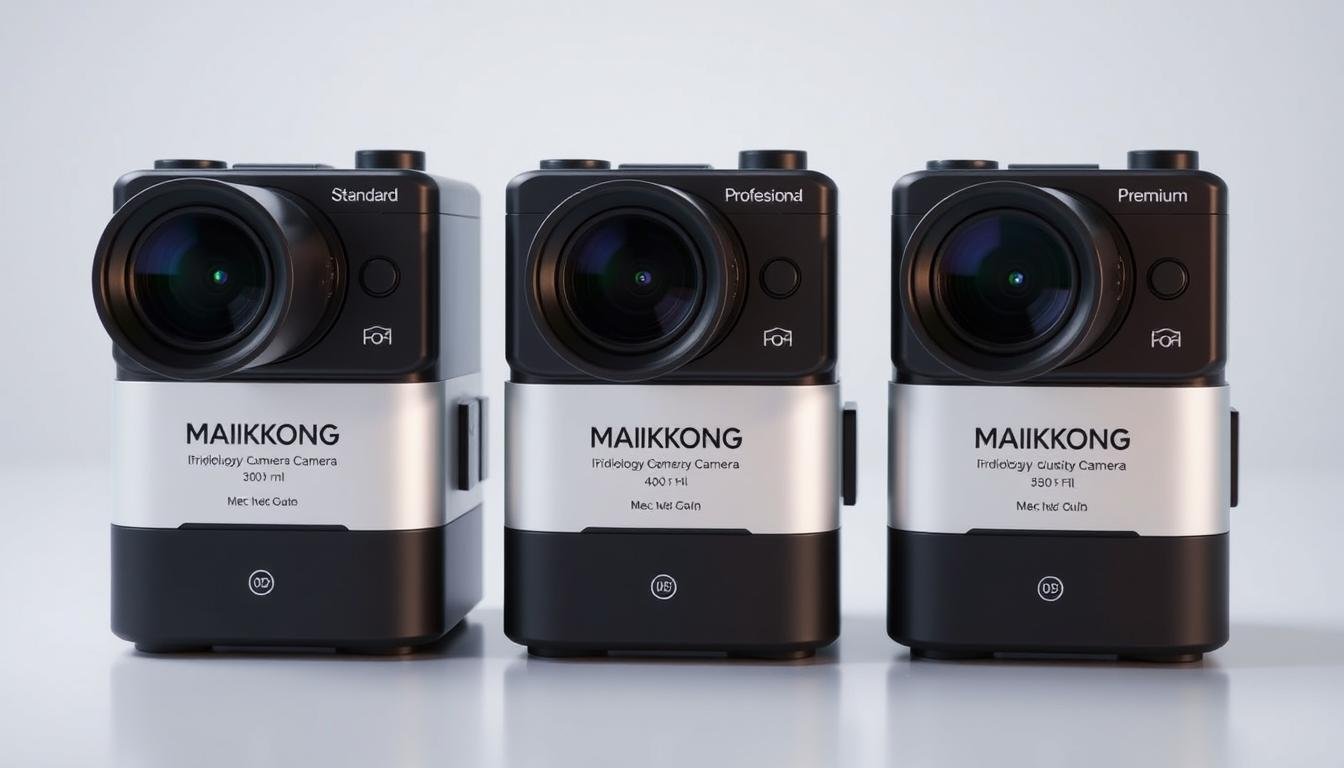 MAIKONG iridology camera product lineup showing different models