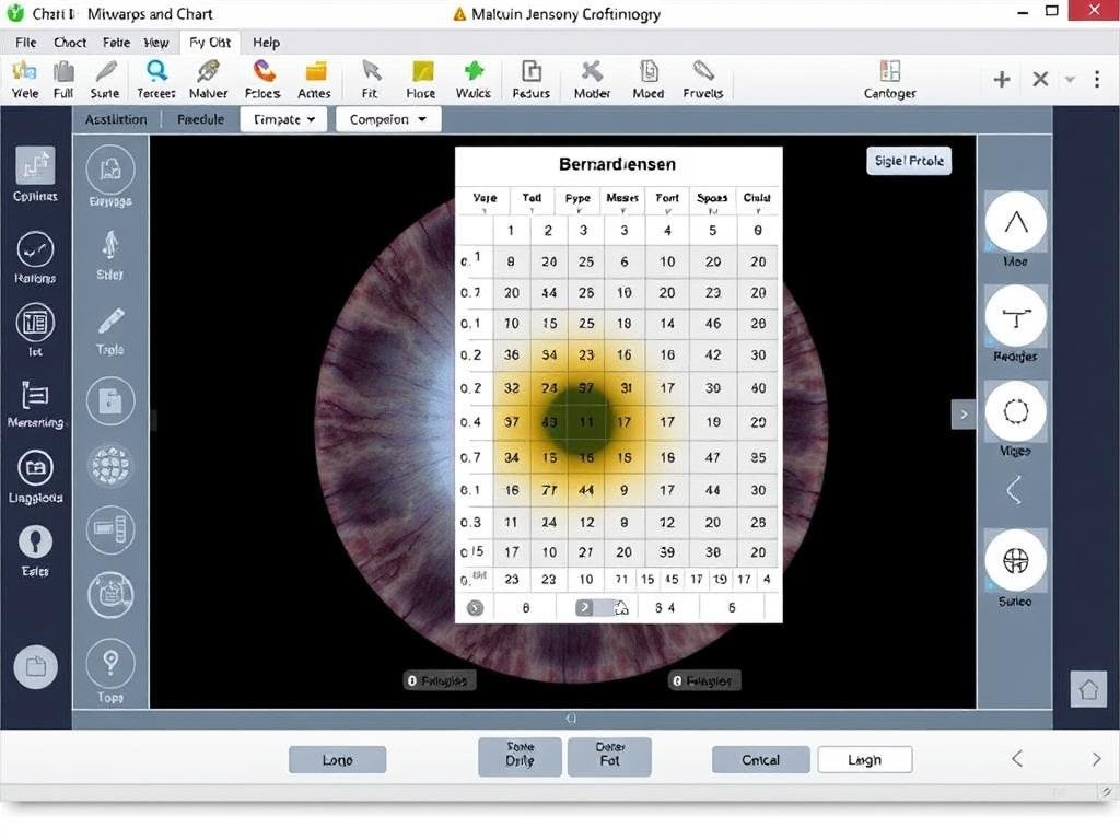 MAIKONG iridology software with Bernard Jensen Chart overlay MAIKONG iridology software with Bernard Jensen Chart overlay