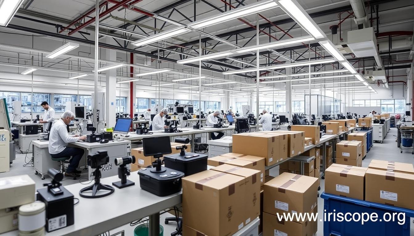 MAIKONG manufacturing facility producing iridology cameras