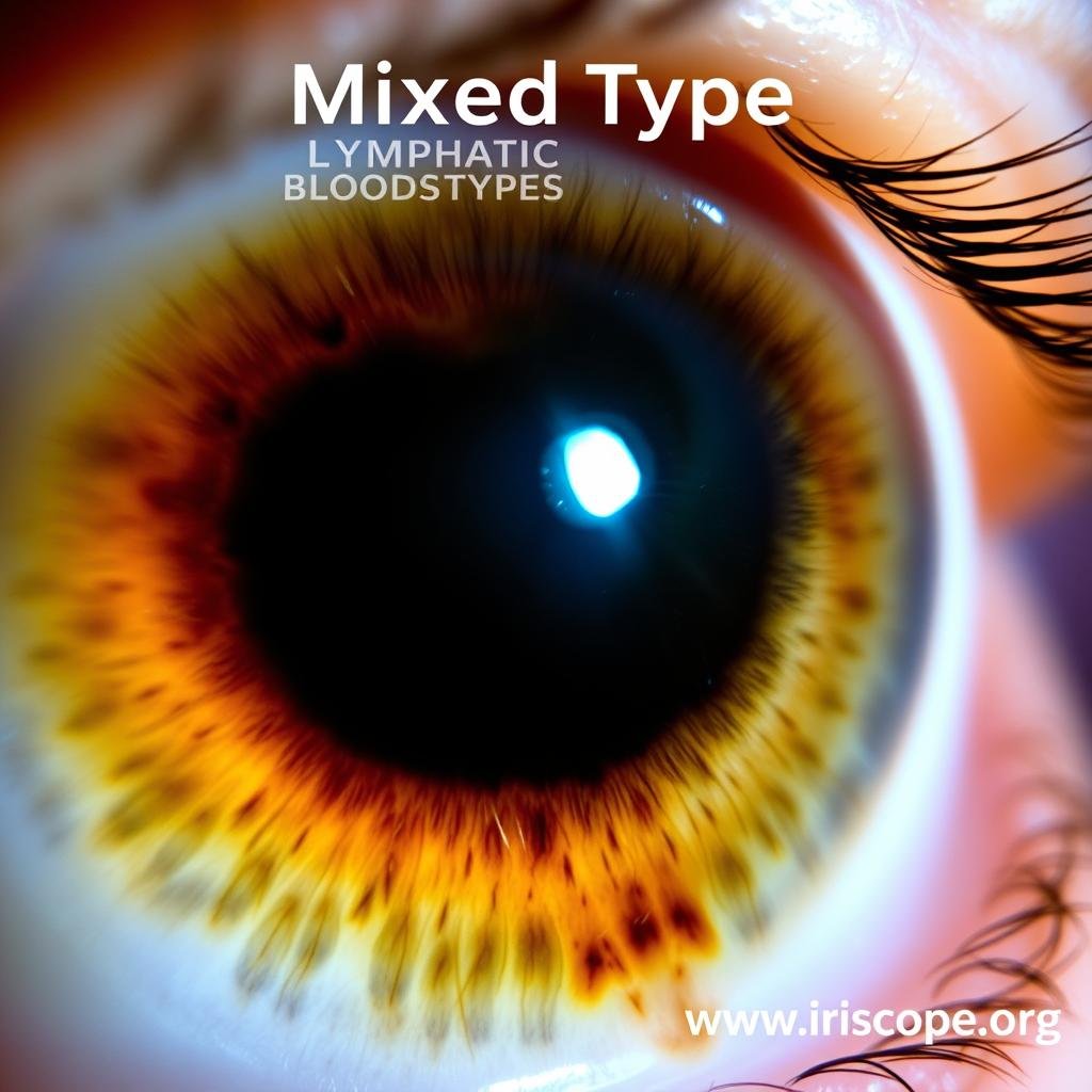 Mixed Type iris showing characteristics of both lymphatic and blood types