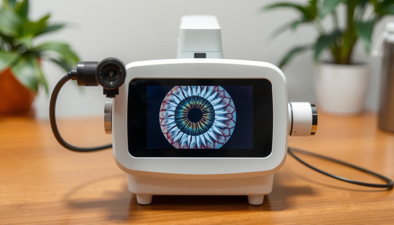 Modern digital iriscope used for detailed Iridology Iris Diagnosis analysis Modern digital iriscope used for detailed Iridology Iris Diagnosis analysis