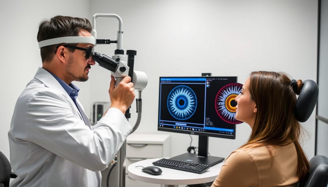 Modern iridology practitioner using digital equipment based on Jensen's methods Modern iridology practitioner using digital equipment based on Jensen's methods