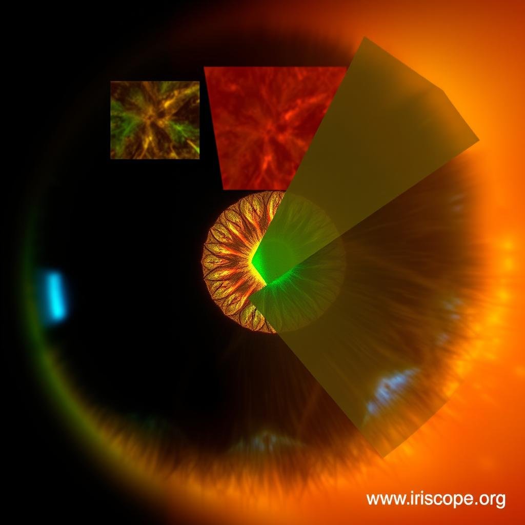 Multi-spectral imaging of iris showing different tissue layers