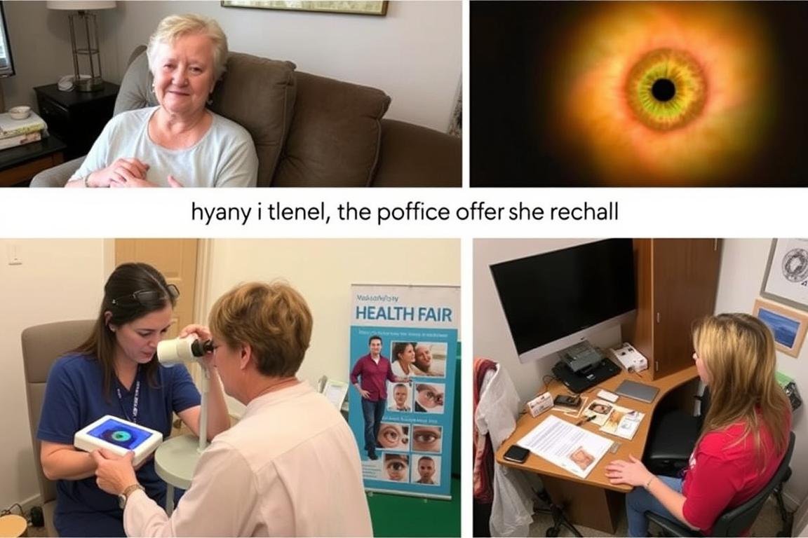 Practitioner using portable iridology device in different settings showing its mobility advantage Practitioner using portable iridology device in different settings showing its mobility advantage
