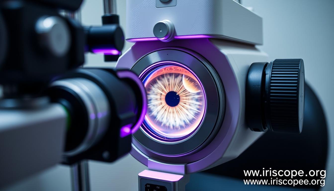 The Difference Between Iridology Camera and Regular Camera 1 Professional iridology camera capturing detailed iris image with specialized lighting