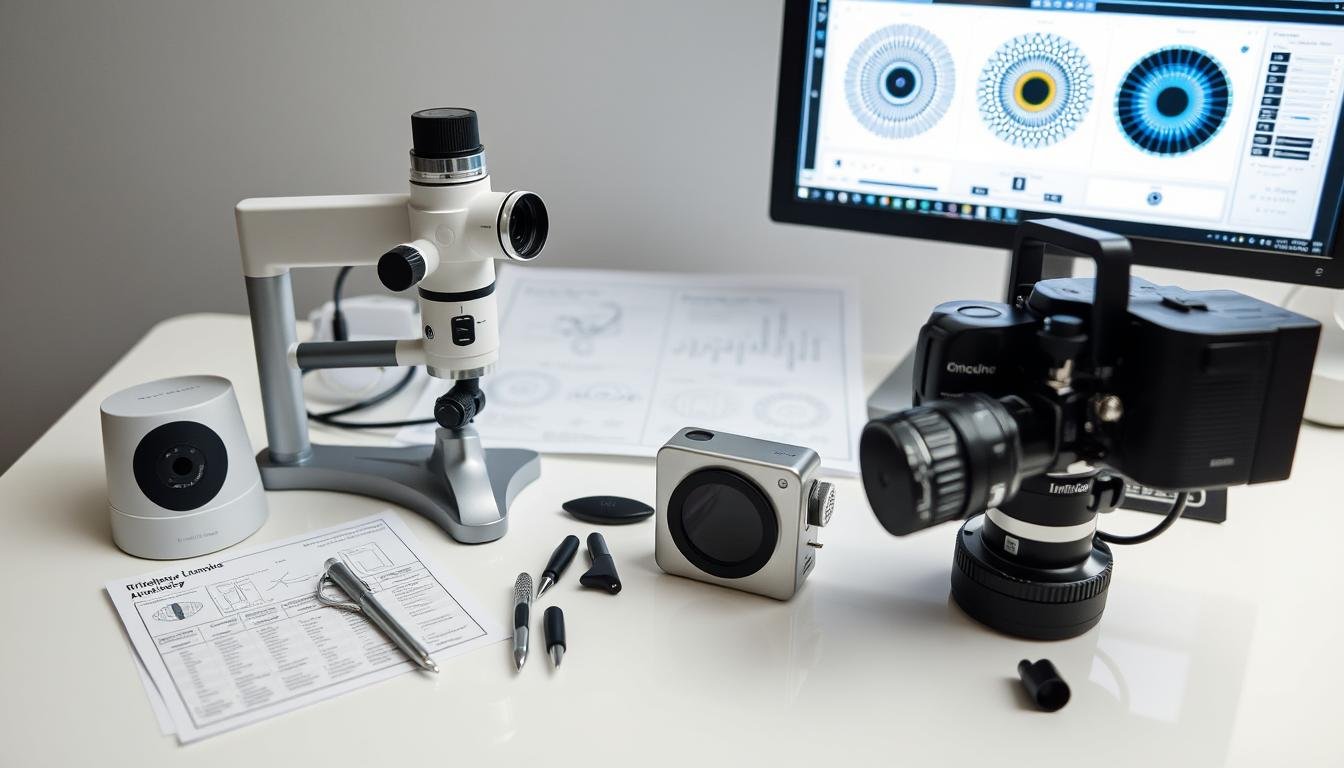 Professional iridology equipment including iriscope, camera, software and charts Professional iridology equipment including iriscope, camera, software and charts