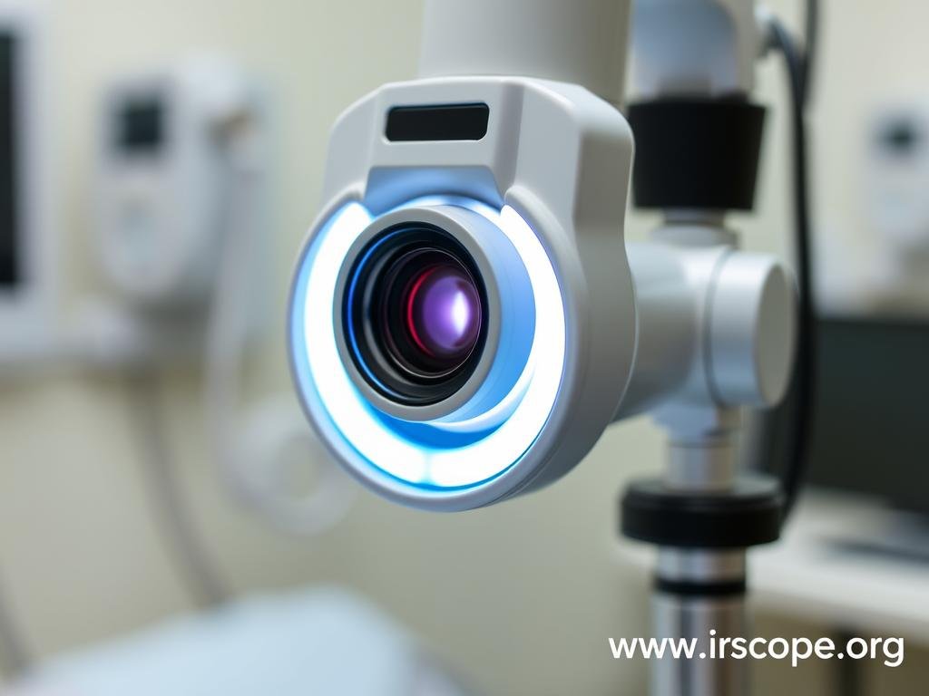 Professional iriscope used by Iridologists for detailed iris examination Professional iriscope used by Iridologists for detailed iris examination