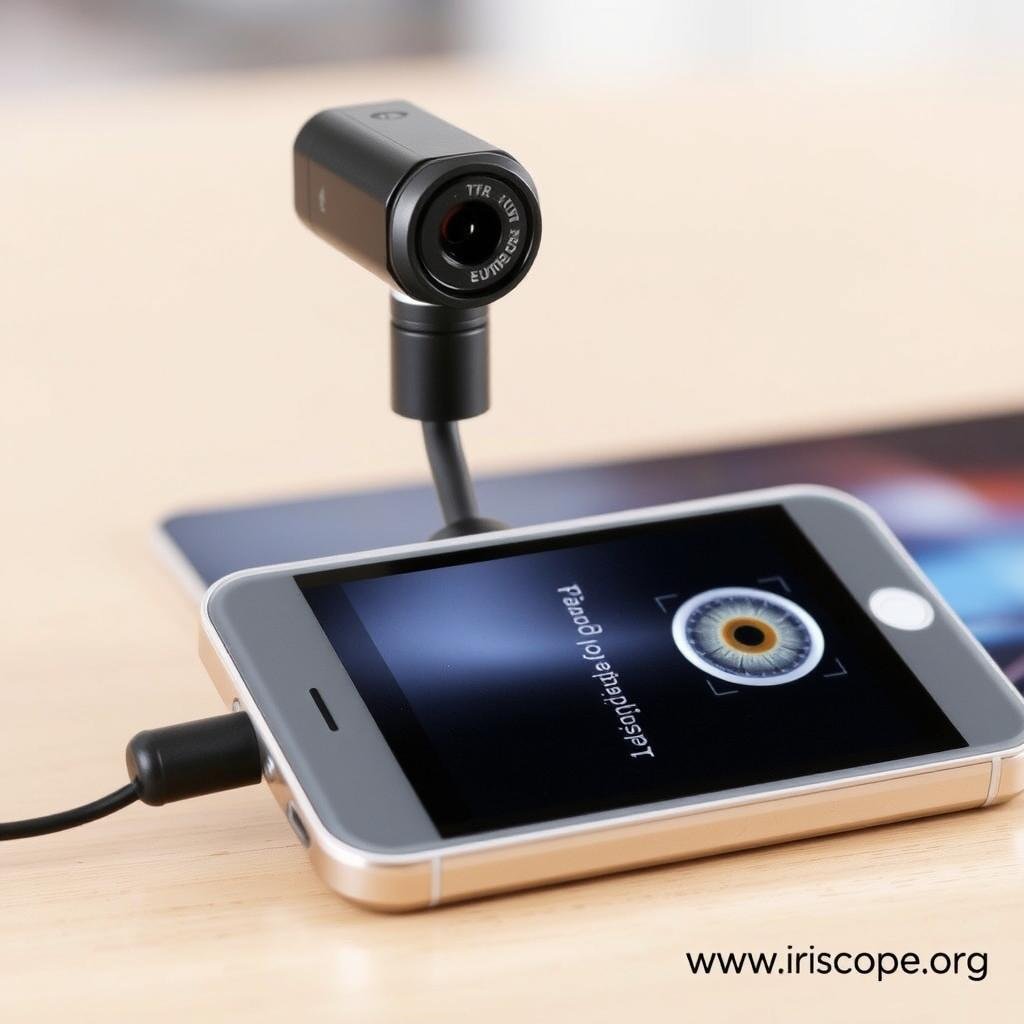 Smartphone-compatible iridology attachment from MAIKONG