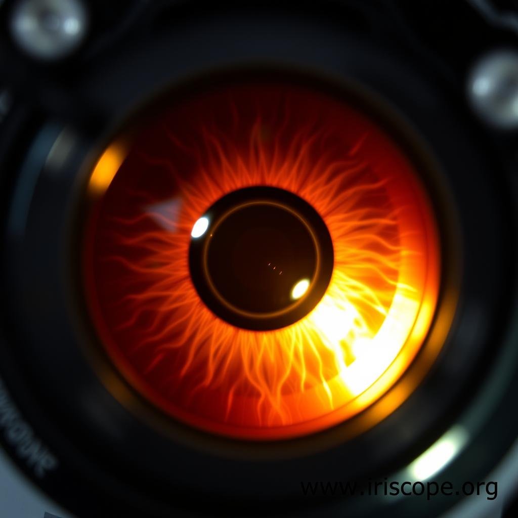 Specialized optical system of an iridology camera