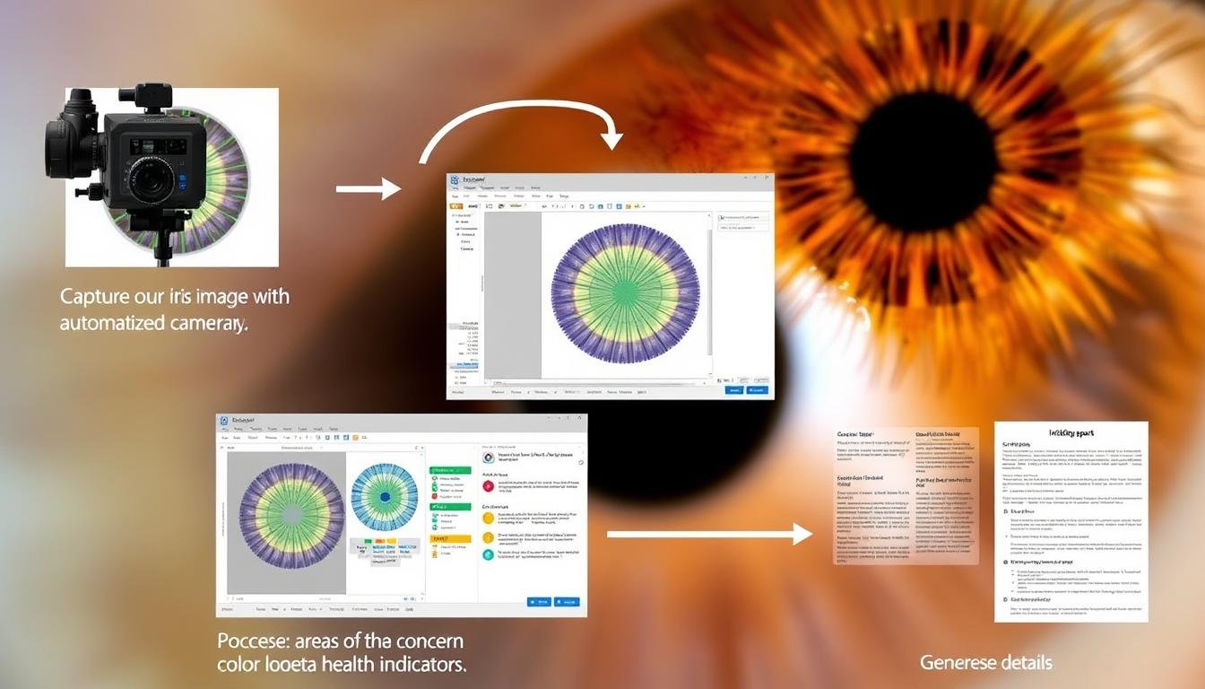Step-by-step iridology analysis process using software Step-by-step iridology analysis process using software