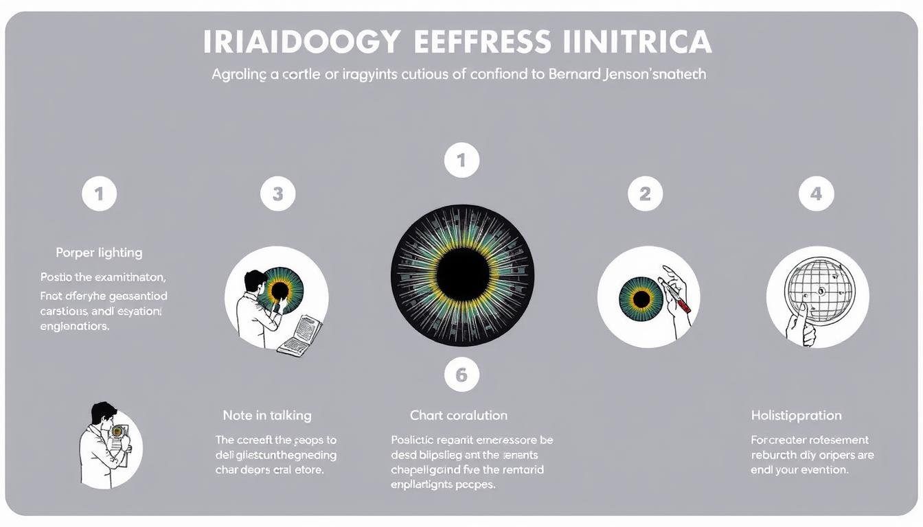 Step-by-step iridology examination process following Bernard Jensen's method Step-by-step iridology examination process following Bernard Jensen's method
