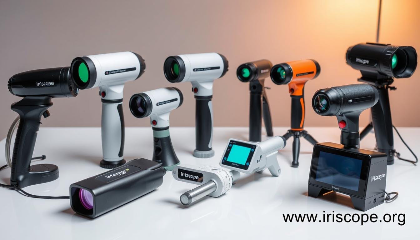 Various types of professional iriscopes for iridology analysis Various types of professional iriscopes for iridology analysis
