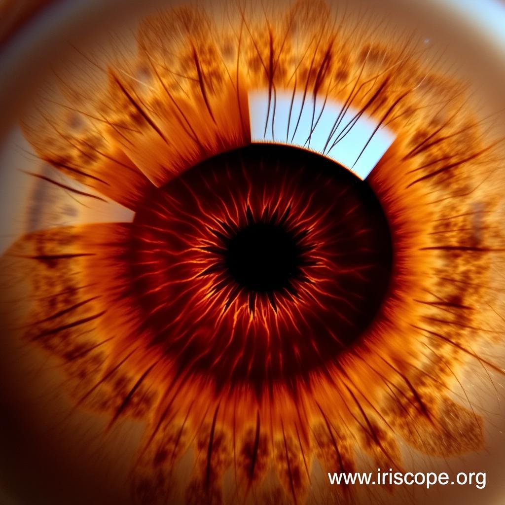 Brown iris captured with MAIKONG iridology camera