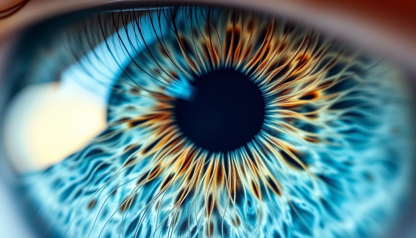Iris Texture and What It Reveals About Health 3 Close-up of human iris texture showing detailed patterns and structures