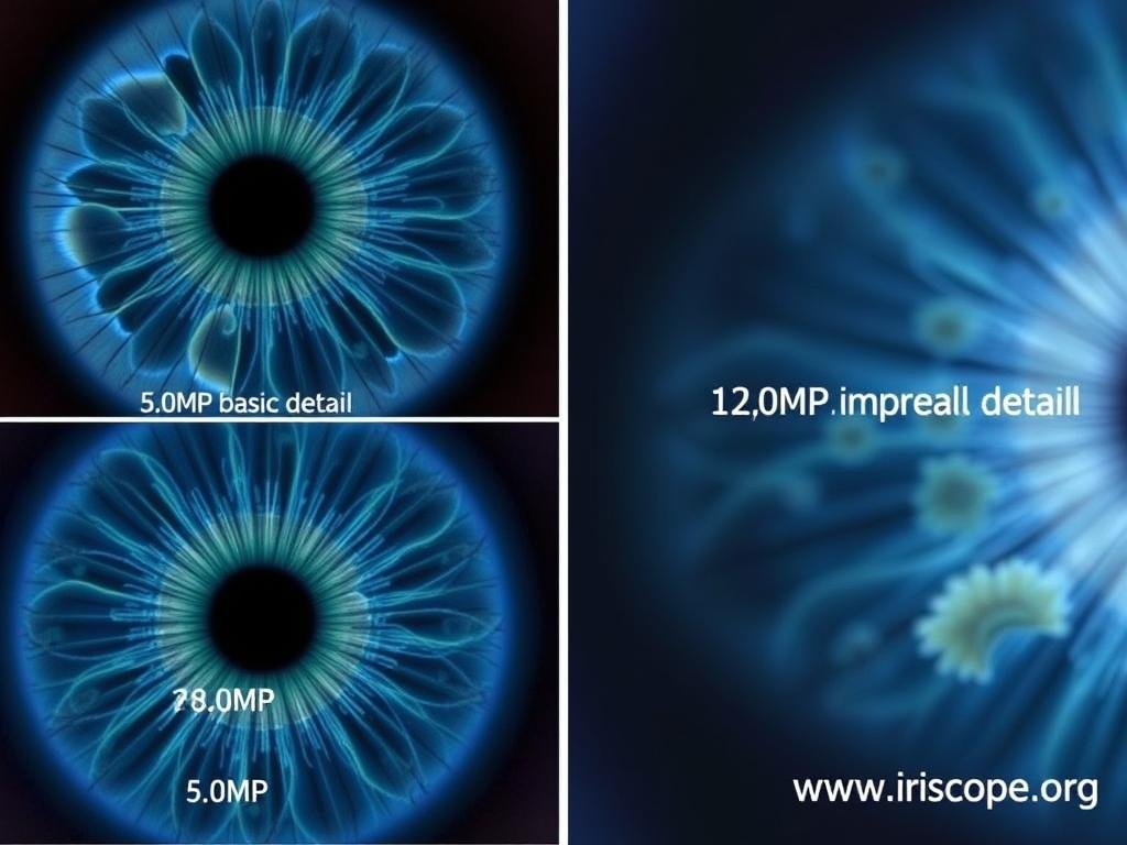 Comparison of different megapixel resolutions in iridology cameras