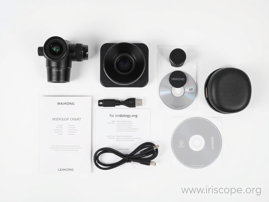 Complete MAIKONG iridology camera package contents