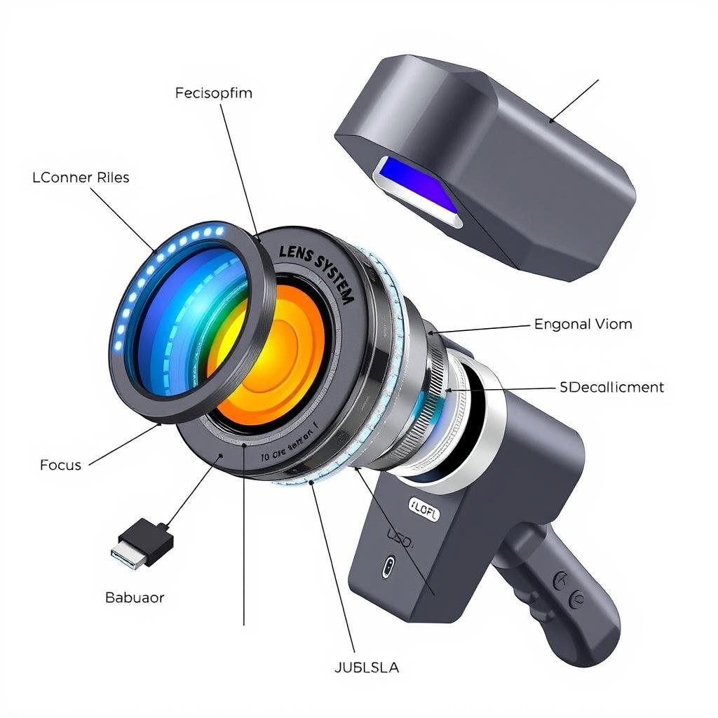 Components of a professional iridology camera system