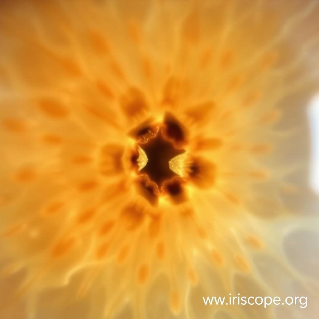 Crypts in iris structure captured by iridology camera