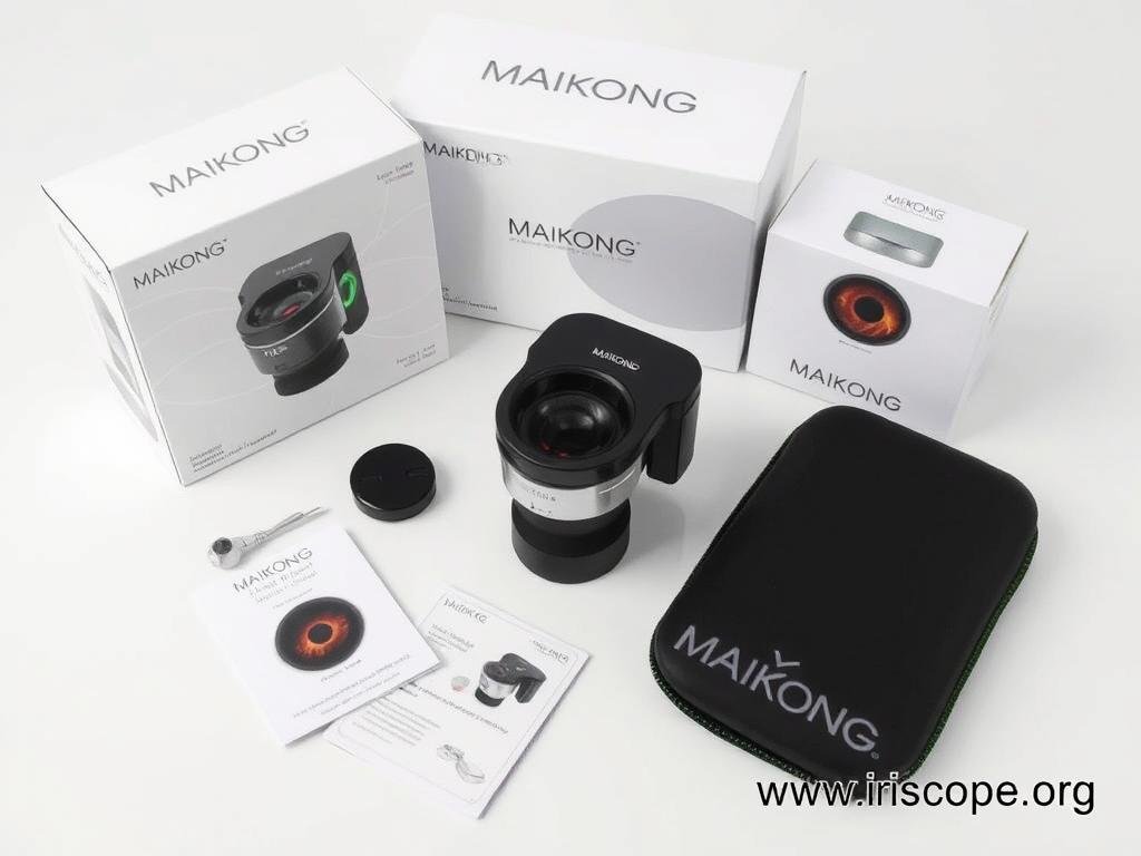 Customized MAIKONG iridology camera with branded packaging