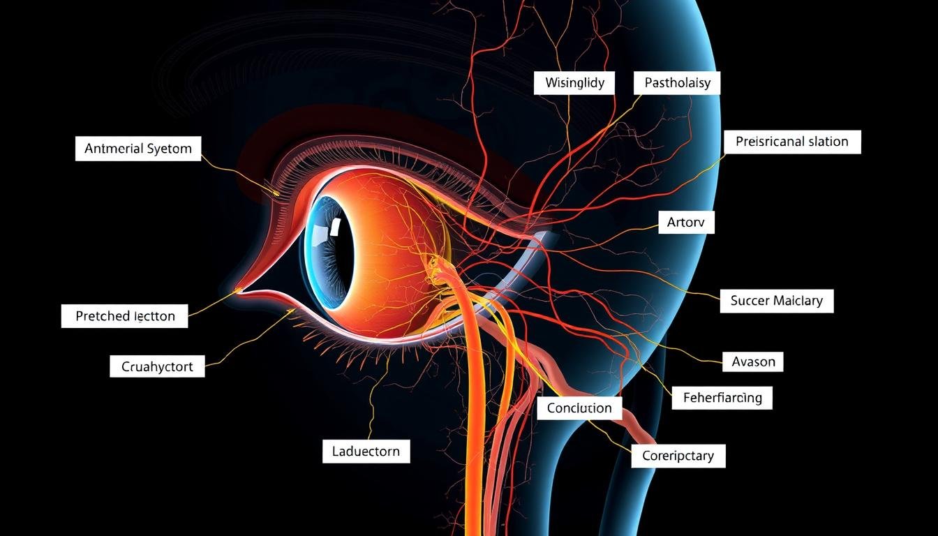 Diagram showing neurological connections between iris and body systems Diagram showing neurological connections between iris and body systems