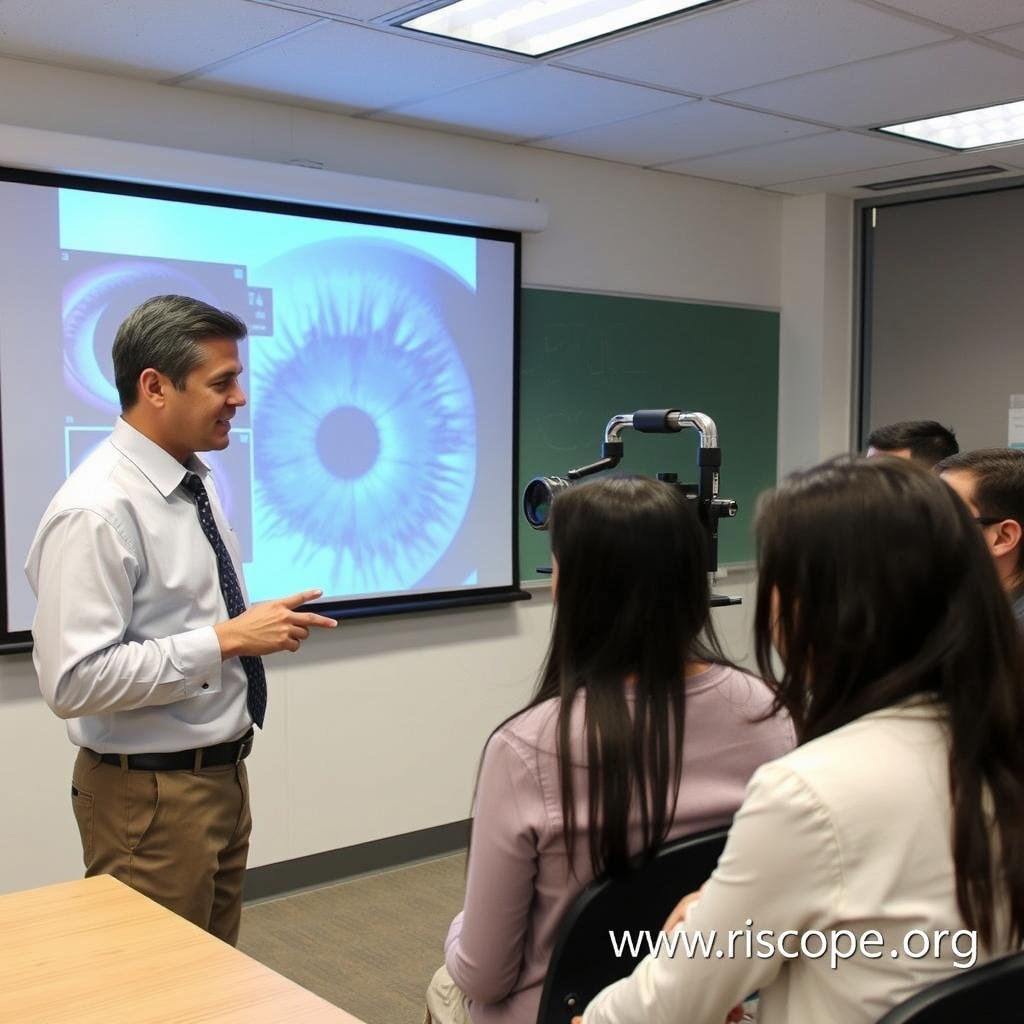 Educational demonstration using MAIKONG iridology camera