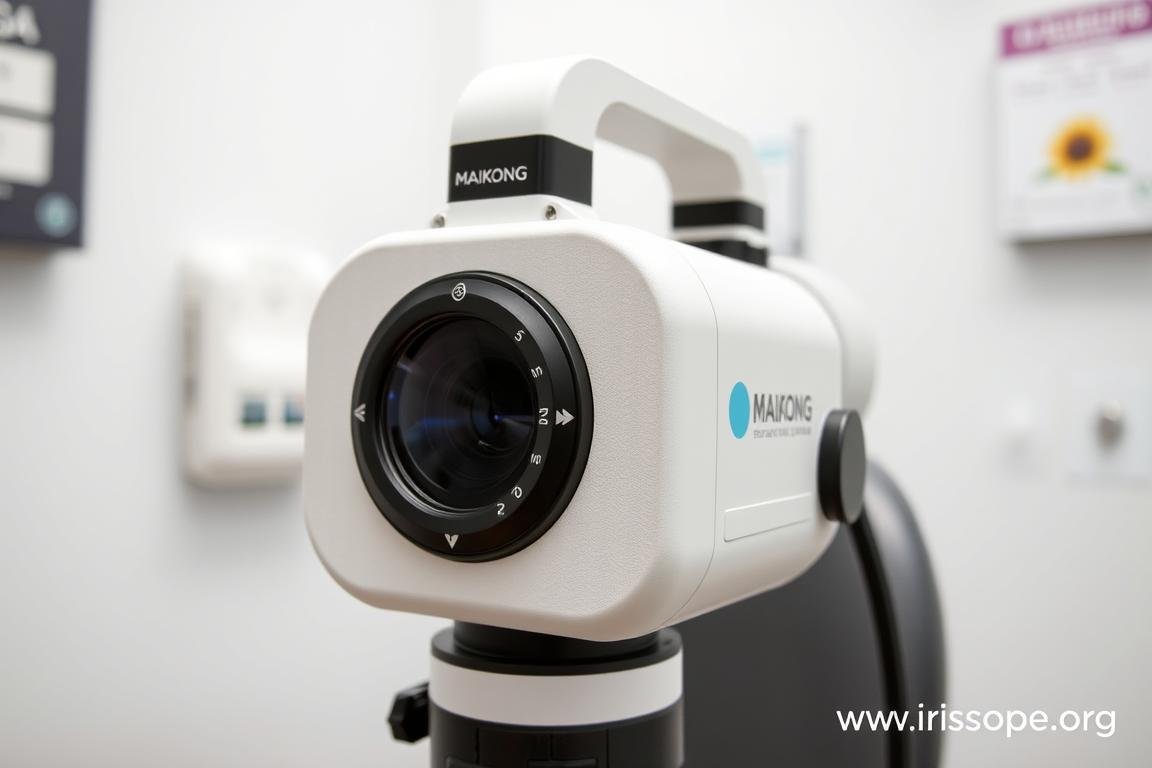 Example of customized MAIKONG iridology camera with clinic branding