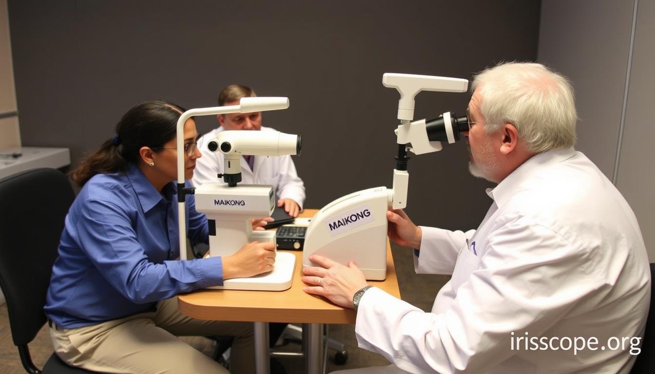 Iridologist attending continuing education workshop with MAIKONG equipment Iridologist attending continuing education workshop with MAIKONG equipment