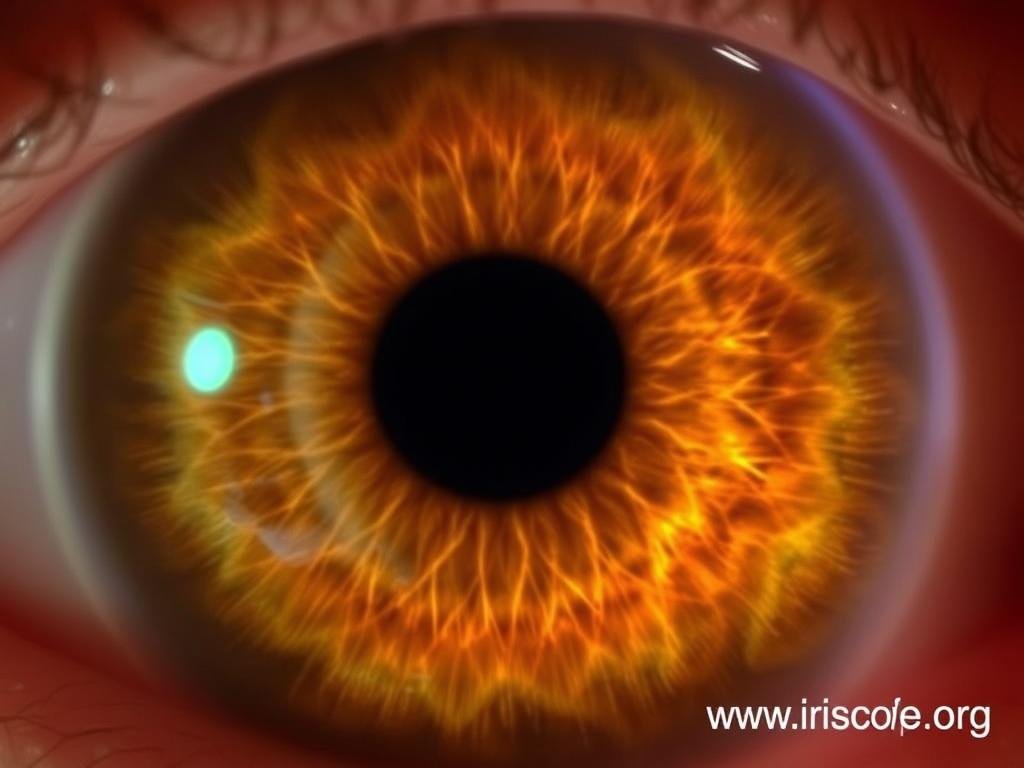 Iris showing prominent nerve rings associated with anxiety patterns