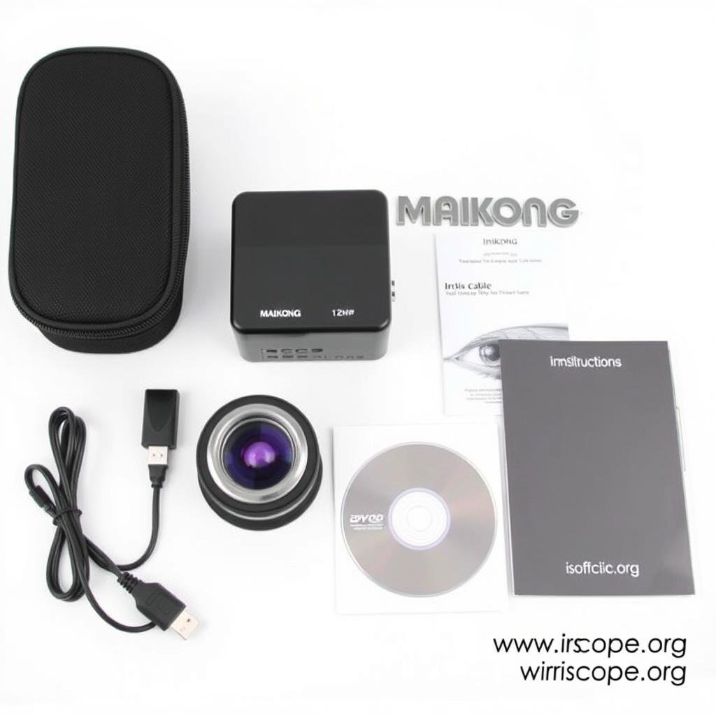 MAIKONG 12MP Iridology Camera with all included accessories displayed