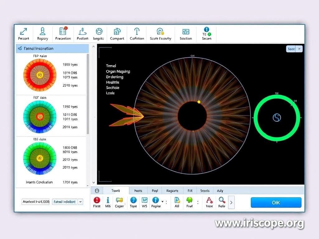 MAIKONG Advanced Iridology Analysis Software interface