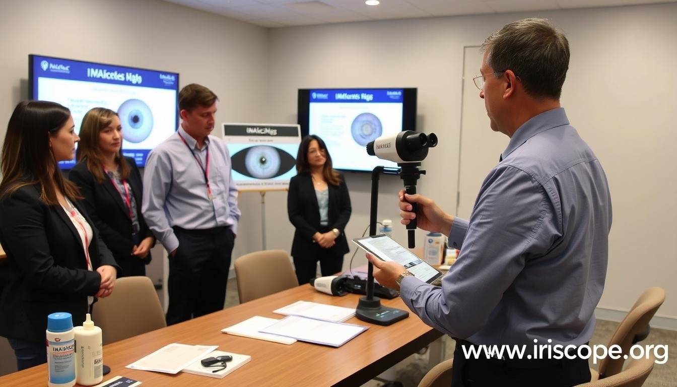 MAIKONG distributor training session for iridology camera systems