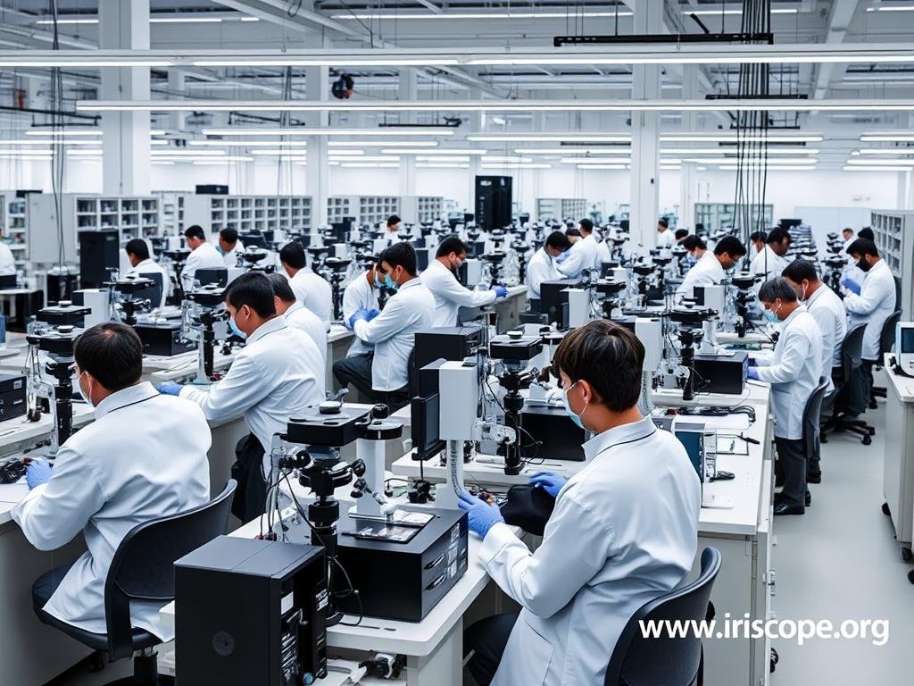 MAIKONG factory production line for iridology cameras