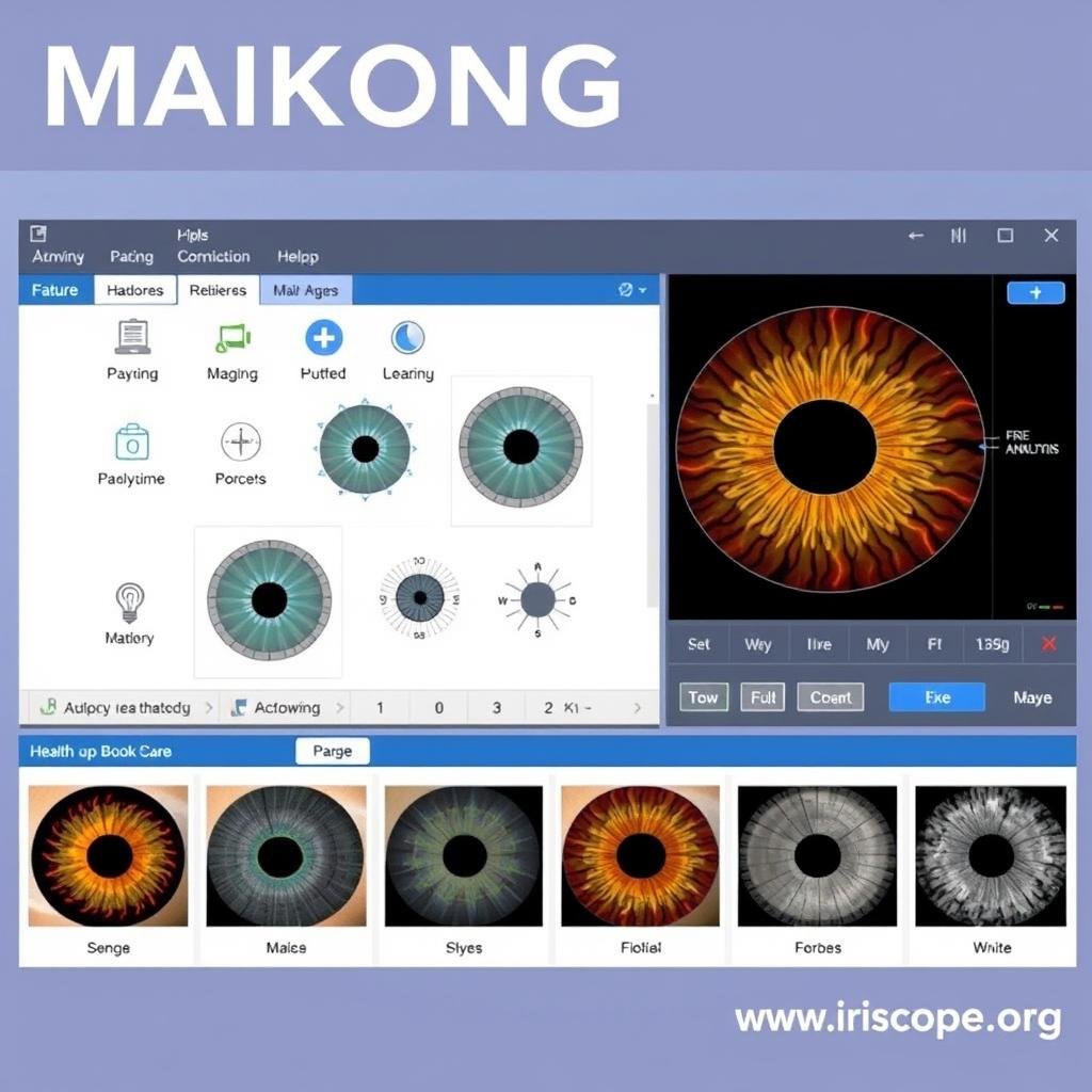 MAIKONG iridology analysis software interface