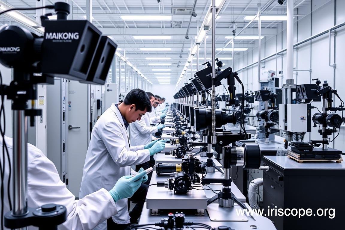 MAIKONG's manufacturing facility for iridology cameras