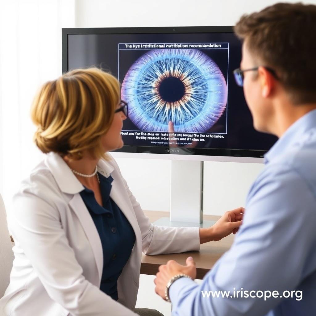 Nutritionist using iridology analysis to create personalized plans Nutritionist using iridology analysis to create personalized plans