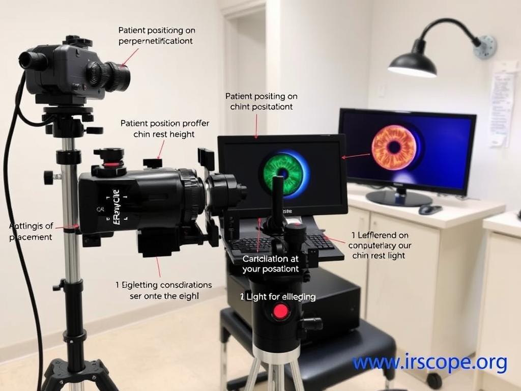 Proper setup of an iridology camera system