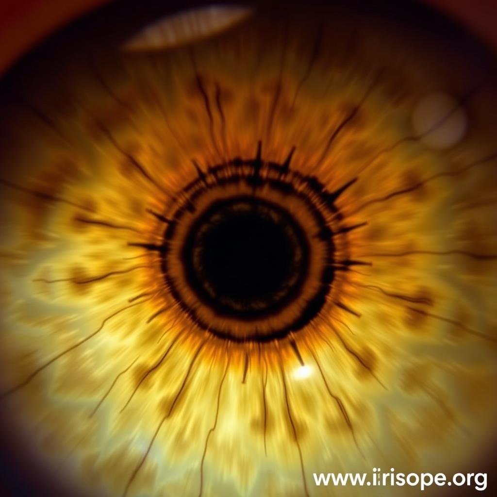 Stress rings in iris captured by MAIKONG iridology camera