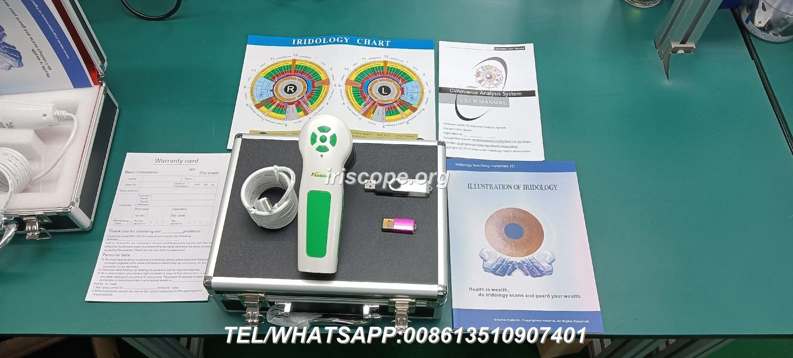 Professional iridology camera capturing detailed iris image