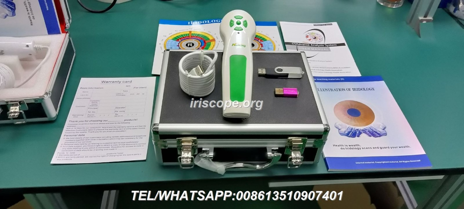 Professional iridology camera capturing detailed iris image