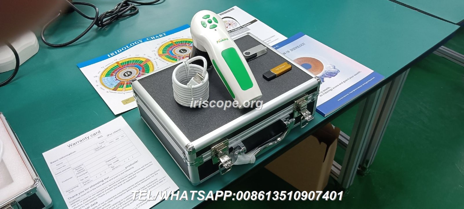 Professional iridology camera capturing detailed iris image