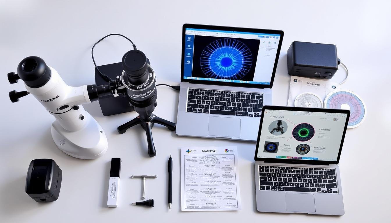 Complete MAIKONG iridology equipment set including camera, software and charts Complete MAIKONG iridology equipment set including camera, software and charts