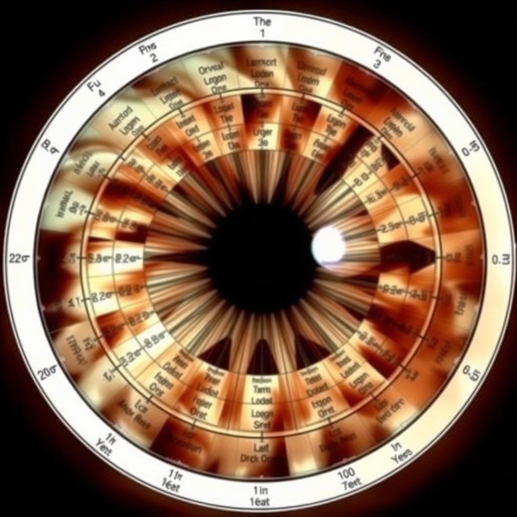 Detailed right eye iridology chart for animals showing organ correlations